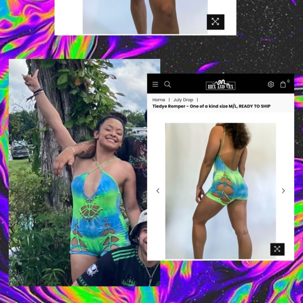 TIE DYE ROMPER- One of a kind